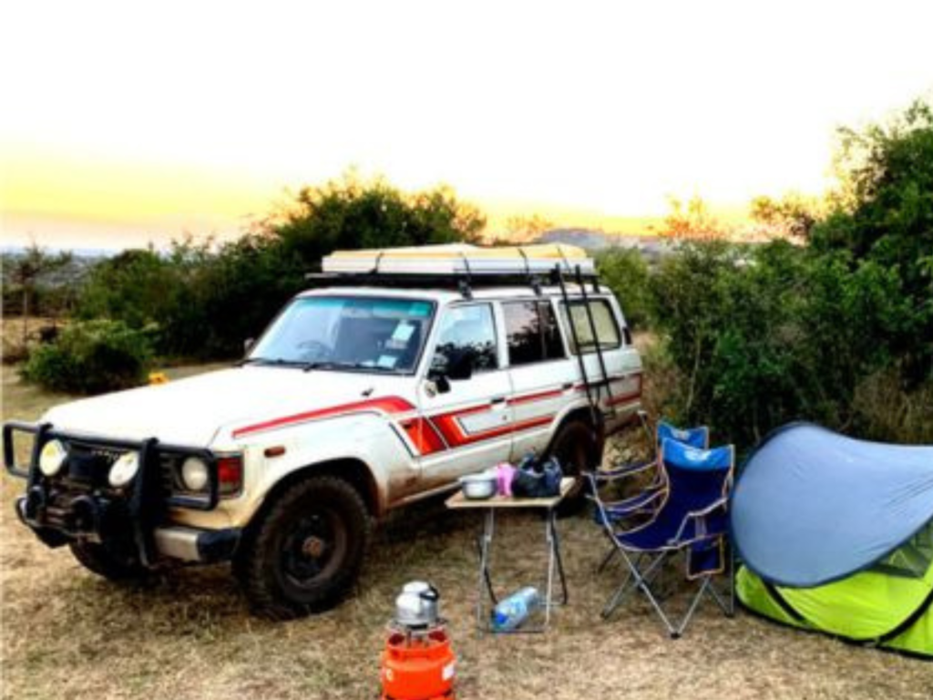 car rental Kenya with camping gears