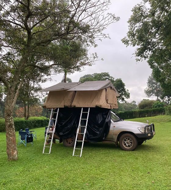 land cruiser v8 with double tents kenya